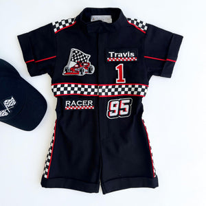 Costumes Club Handmade Race Car Driver Costume for Toddlers - Halloween Costume, Cars Boys Racing Outfit, Toddler Racer Suit by Costumes Club