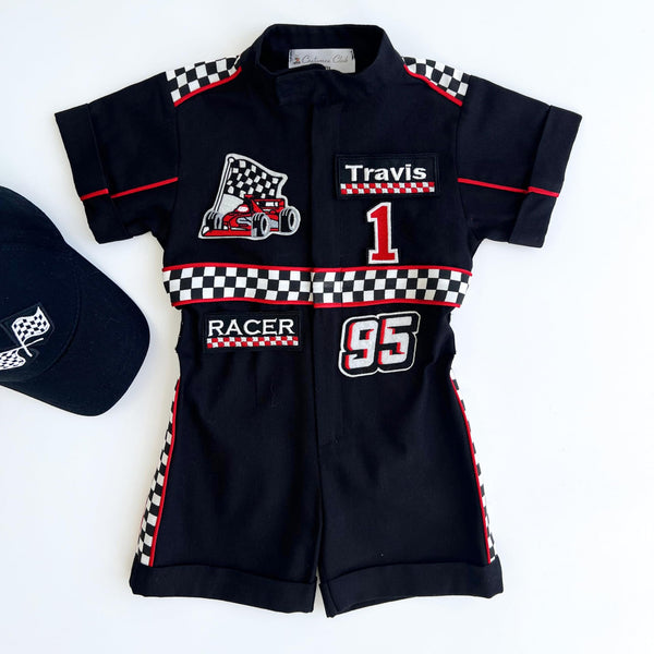 Costumes Club Handmade Race Car Driver Costume for Toddlers - Halloween Costume, Cars Boys Racing Outfit, Toddler Racer Suit by Costumes Club