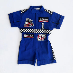 Costumes Club Handmade Race Car Driver Costume for Toddlers - Halloween Costume, Cars Boys Racing Outfit, Toddler Racer Suit by Costumes Club