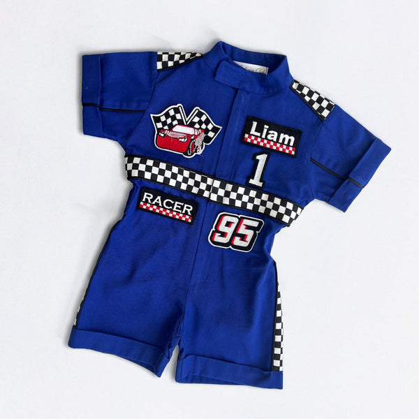 Costumes Club Handmade Race Car Driver Costume for Toddlers - Halloween Costume, Cars Boys Racing Outfit, Toddler Racer Suit by Costumes Club