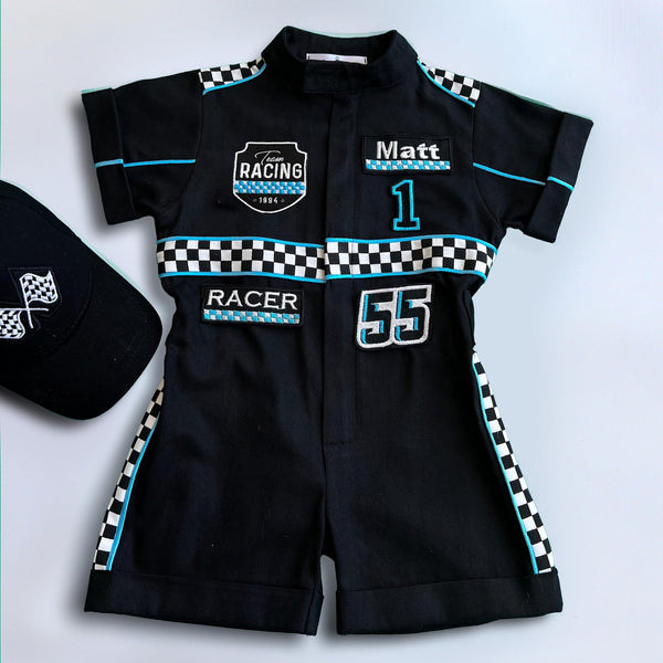Costumes Club Handmade Race Car Driver Costume for Toddlers - Halloween Costume, Cars Boys Racing Outfit, Toddler Racer Suit by Costumes Club