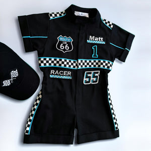 Costumes Club Handmade Race Car Driver Costume for Toddlers - Halloween Costume, Cars Boys Racing Outfit, Toddler Racer Suit by Costumes Club