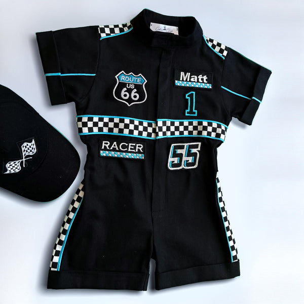 Costumes Club Handmade Race Car Driver Costume for Toddlers - Halloween Costume, Cars Boys Racing Outfit, Toddler Racer Suit by Costumes Club