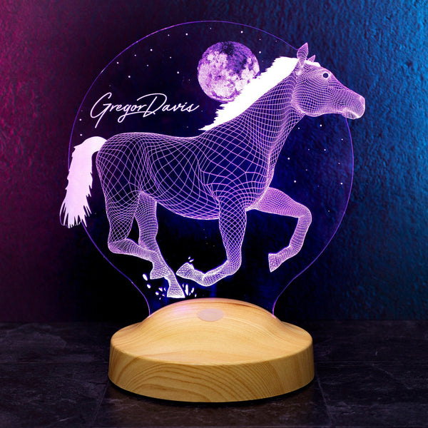 Horse 3D LED Lamp, Gift for Horse Lovers, Horse Art, Horseman Gifts by Drn Gift Store