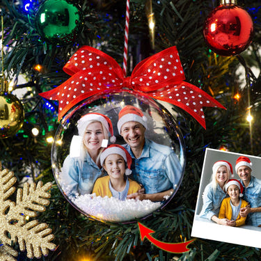 Custom Photo Christmas Ball Ornament by Drn Gift Store
