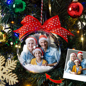 Custom Photo Christmas Ball Ornament by Drn Gift Store