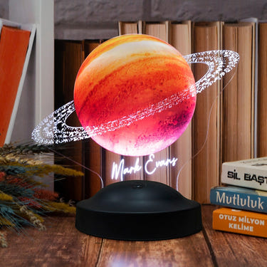 Personalized Saturn Planet Lamp, Saturn Planet Led Lamp by Drn Gift Store