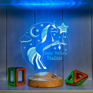 Unicorn Custom Night Light, Led Lamp, Personalized Kids' Bedroom Decor by Drn Gift Store