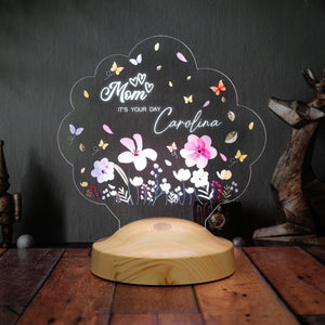 Personalized Mom Garden Lamp, Custom Mother's Day Night Light by Drn Gift Store