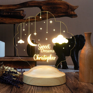 Sweet Dreams Night Light, Sweet Dream Nursery Decor, Custom Baby Gift by Drn Gift Store