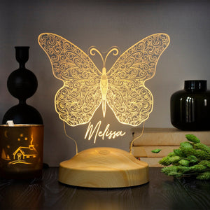 Butterfly Night Light, Butterfly Led Lamp, Kids Bedroom Decor, Nursery Room by Drn Gift Store