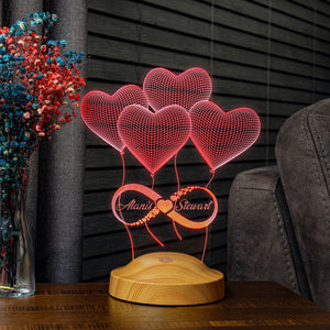 Personalized 3D Night Light, Custom Led Lamp Gift for Girlfriend by Drn Gift Store