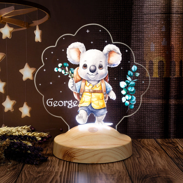 KOALA Night Light Personalized, Lovely Koala Gift for Baby With Name by Drn Gift Store