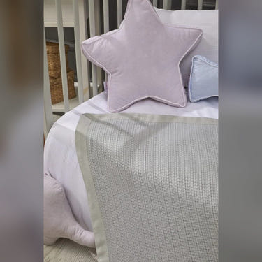 Knitting Cotton Baby Blanket, 35x43 in