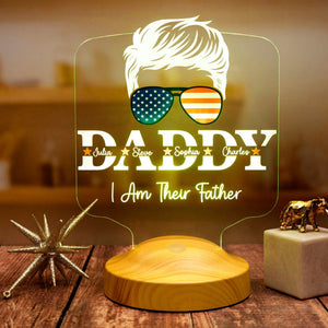 Personalized LED Table Lamp, Father's Day Gift with Kids Names by Drn Gift Store