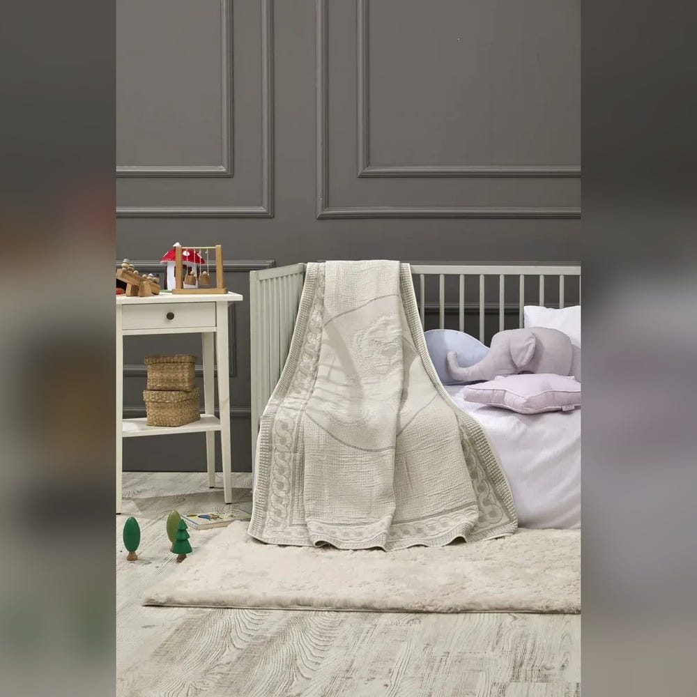 Sweet Bear Bamboo Baby Blanket, 43x59 in