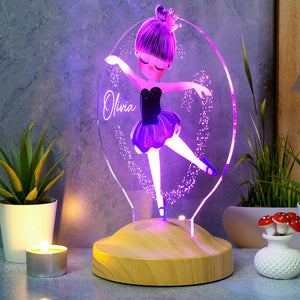 Ballerina Gift Night Light for Girl Personalized, Ballet Lamp by Drn Gift Store