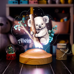 KOALA Night Light Personalized, Lovely Koala Gift for Baby With Name by Drn Gift Store