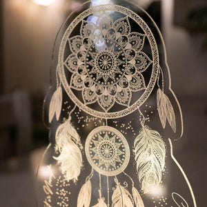 Personalized Dreamcatcher Night Light, Custom LED Lamp by Drn Gift Store