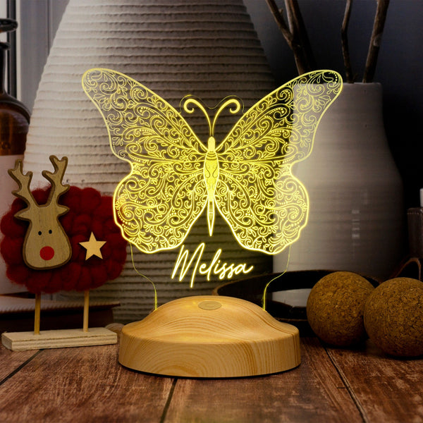 Butterfly Night Light, Butterfly Led Lamp, Kids Bedroom Decor, Nursery Room by Drn Gift Store