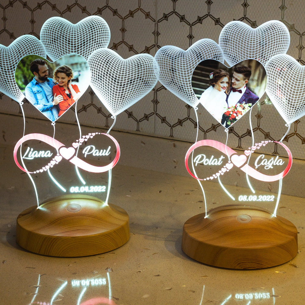 Engraved 3D Photo Night Light, Personalized Couple Gift, Custom Night Light by Drn Gift Store