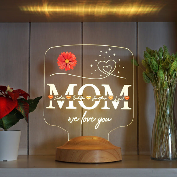 Mom Gifts Personalized Night Light, Gift for Mom, Mothers Day Gift by Drn Gift Store