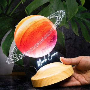 Personalized Saturn Planet Lamp, Saturn Planet Led Lamp by Drn Gift Store