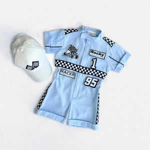 Costumes Club Handmade Race Car Driver Costume for Toddlers - Halloween Costume, Cars Boys Racing Outfit, Toddler Racer Suit by Costumes Club