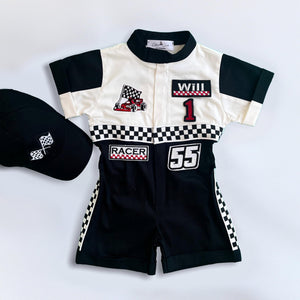 Costumes Club Handmade Race Car Driver Costume for Toddlers - Halloween Costume, Cars Boys Racing Outfit, Toddler Racer Suit by Costumes Club