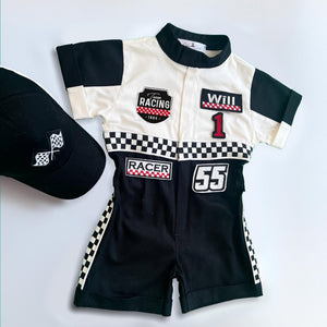 Costumes Club Handmade Race Car Driver Costume for Toddlers - Halloween Costume, Cars Boys Racing Outfit, Toddler Racer Suit by Costumes Club