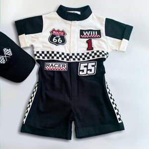 Costumes Club Handmade Race Car Driver Costume for Toddlers - Halloween Costume, Cars Boys Racing Outfit, Toddler Racer Suit by Costumes Club