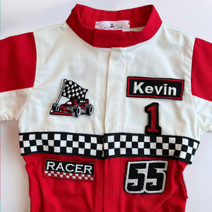 Costumes Club Handmade Race Car Driver Costume for Toddlers - Halloween Costume, Cars Boys Racing Outfit, Toddler Racer Suit by Costumes Club