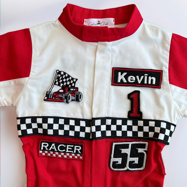 Costumes Club Handmade Race Car Driver Costume for Toddlers - Halloween Costume, Cars Boys Racing Outfit, Toddler Racer Suit by Costumes Club