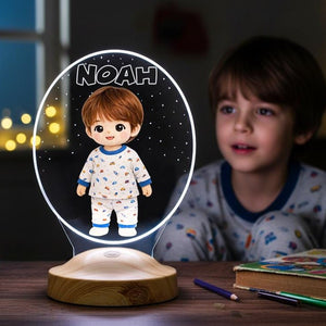 Custom Plush Portrait LED Lamp, AI Photo Gift, Personalized Kids Night Light by Drn Gift Store