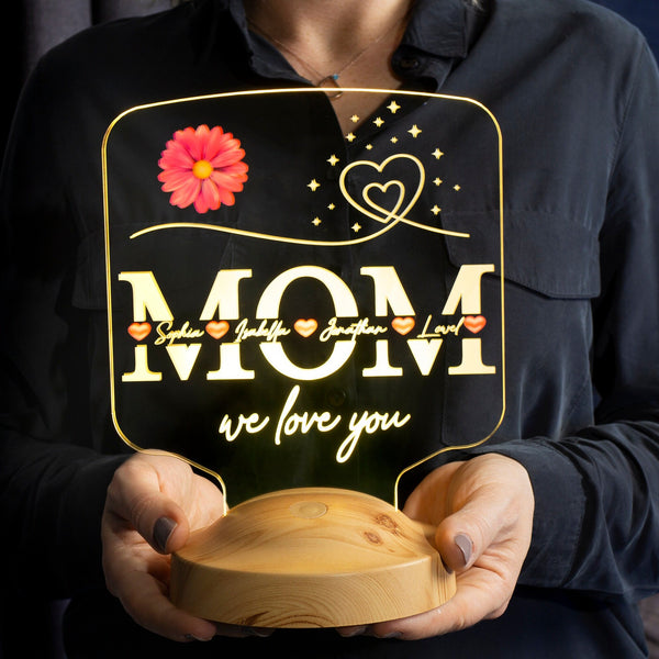 Mom Gifts Personalized Night Light, Gift for Mom, Mothers Day Gift by Drn Gift Store
