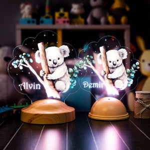 KOALA Night Light Personalized, Lovely Koala Gift for Baby With Name by Drn Gift Store