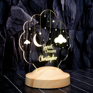 Sweet Dreams Night Light, Sweet Dream Nursery Decor, Custom Baby Gift by Drn Gift Store