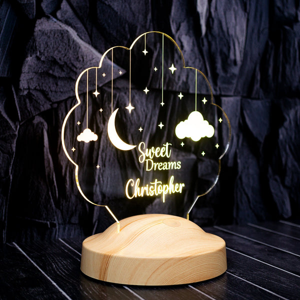 Sweet Dreams Night Light, Sweet Dream Nursery Decor, Custom Baby Gift by Drn Gift Store
