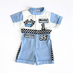 Costumes Club Handmade Race Car Driver Costume for Toddlers - Halloween Costume, Cars Boys Racing Outfit, Toddler Racer Suit by Costumes Club