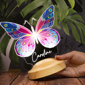 Personalized Night Light with Butterfly, Butterfly Gifts, Nursery Decor by Drn Gift Store