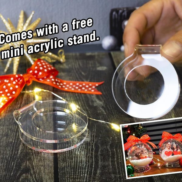 Baby's First Christmas Ball with Photo, Personalized Christmas Ornament by Drn Gift Store
