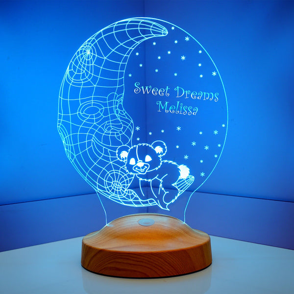 Personalized Night Light with Moon, Moon Nursery Decor, Gift for Kids by Drn Gift Store