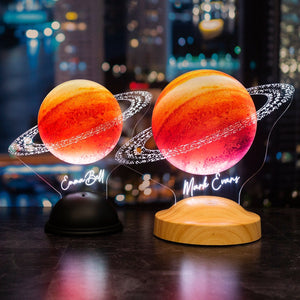 Personalized Saturn Planet Lamp, Saturn Planet Led Lamp by Drn Gift Store