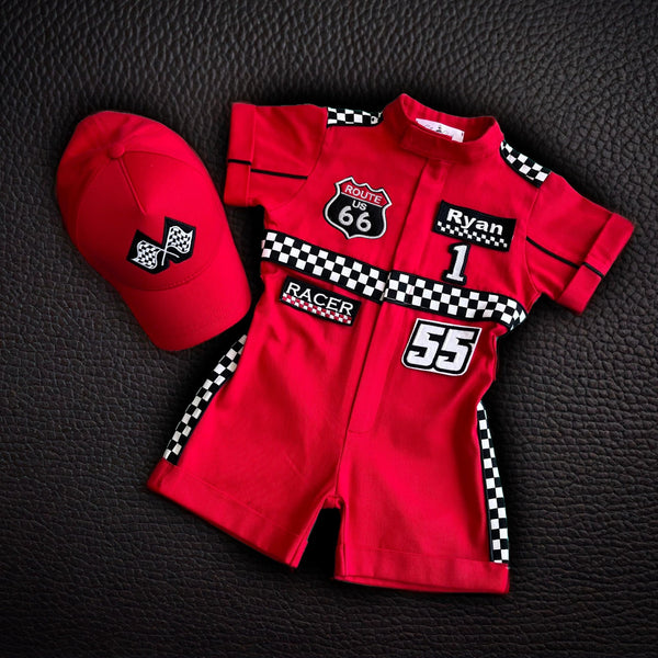 Costumes Club Handmade Race Car Driver Costume for Toddlers - Halloween Costume, Cars Boys Racing Outfit, Toddler Racer Suit by Costumes Club