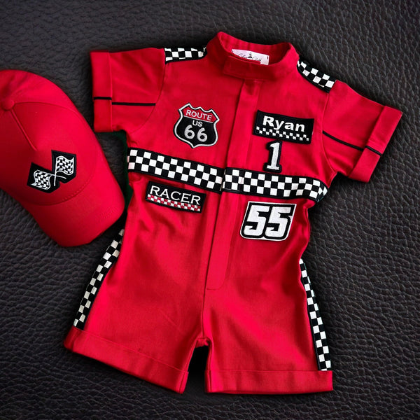 Costumes Club Handmade Race Car Driver Costume for Toddlers - Halloween Costume, Cars Boys Racing Outfit, Toddler Racer Suit by Costumes Club