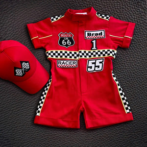 Costumes Club Handmade Race Car Driver Costume for Toddlers - Halloween Costume, Cars Boys Racing Outfit, Toddler Racer Suit by Costumes Club