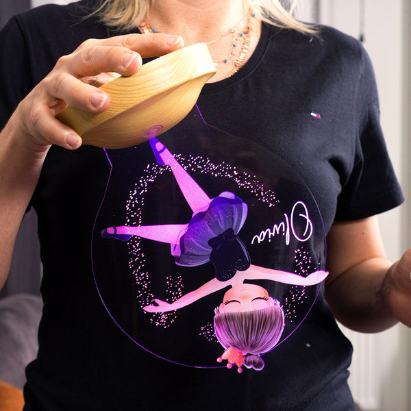 Ballerina Gift Night Light for Girl Personalized, Ballet Lamp by Drn Gift Store