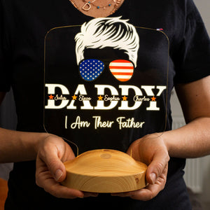 Personalized LED Table Lamp, Father's Day Gift with Kids Names by Drn Gift Store
