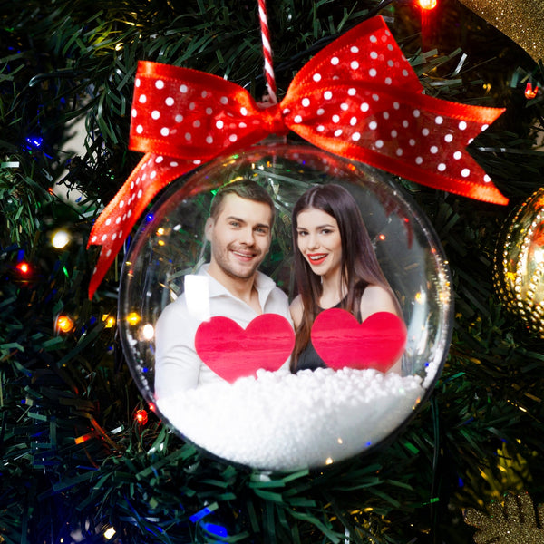 Custom Photo Christmas Ball Ornament by Drn Gift Store