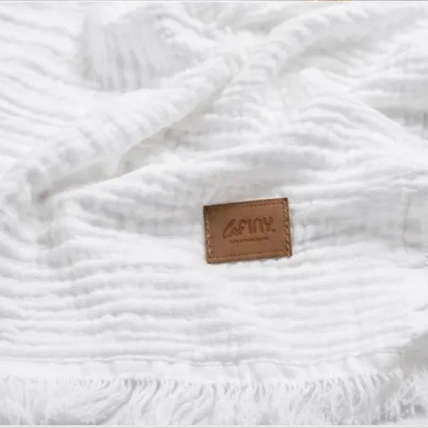 Cloud Muslin Baby Blanket, 35x43 in by LaFiny